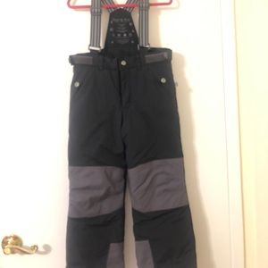 Souris Mini girls winter pants in black and grey.